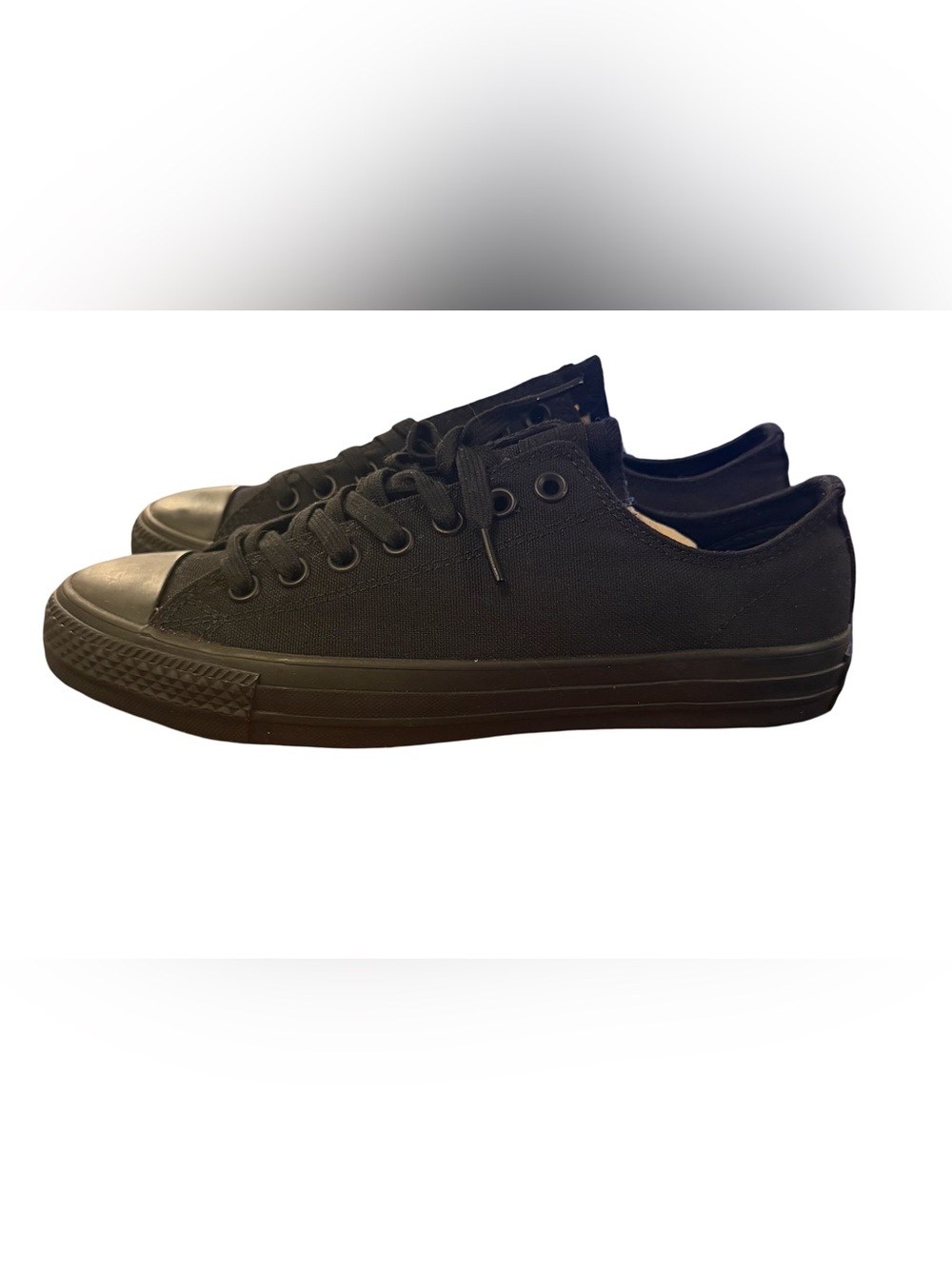 Converse Men's All-Black Low-Top Canvas Sneakers - Picture 2 of 4